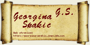 Georgina Spakić vizit kartica